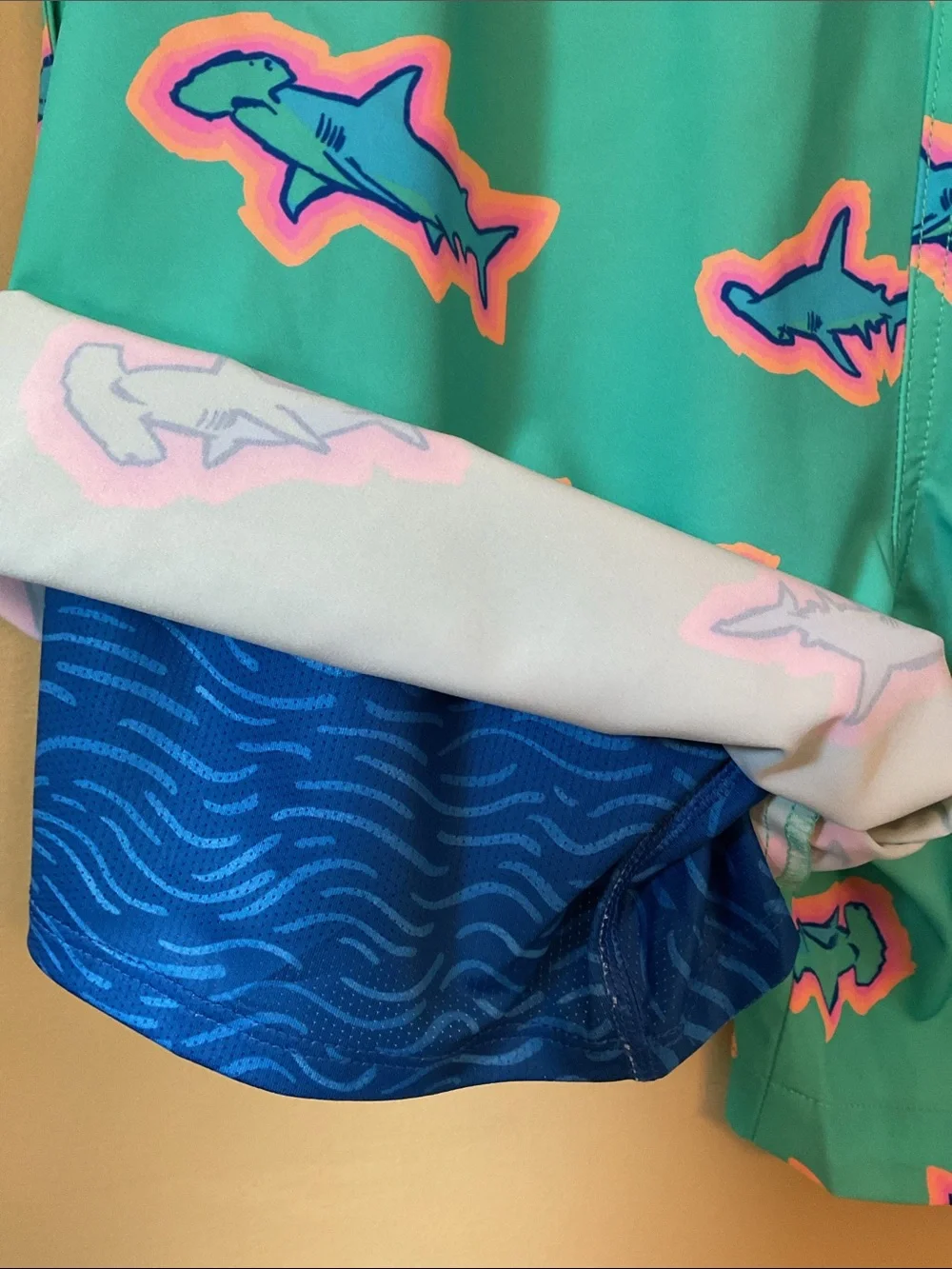 Men's Chubbies Shark-Print Swim Trunks - Drawstring Waist Size M